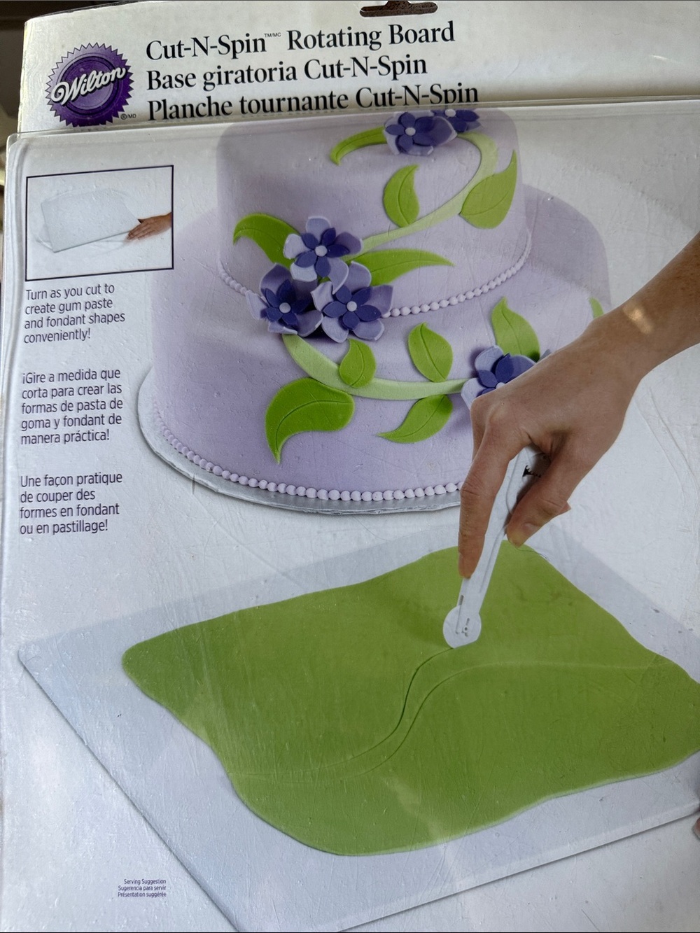 Wilton White Cut-N-Spin Rotating Cake Board